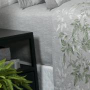 Jogo de Cama Solteiro Cetim 300 fios - Amazon Cinza - Dui Design
