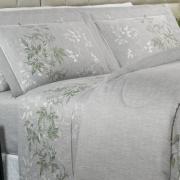 Jogo de Cama Solteiro Cetim 300 fios - Amazon Cinza - Dui Design