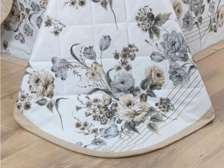 Kit: 1 Cobre-leito King + 2 Porta-travesseiros Percal 200 fios - Anabel Séphia - Dui Design