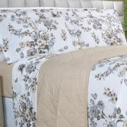 Kit: 1 Cobre-leito King + 2 Porta-travesseiros Percal 200 fios - Anabel Séphia - Dui Design