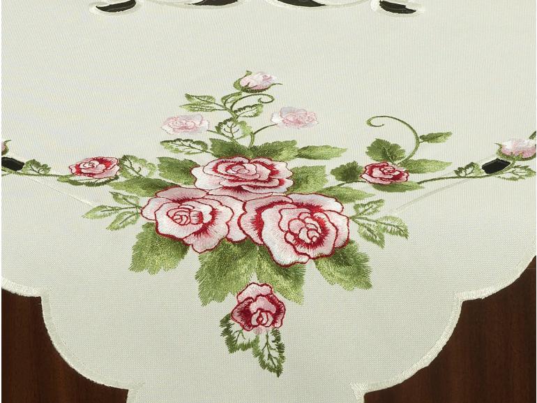 Centro de Mesa Quadrado com Bordado Richelieu 85x85cm - Anabela Rosa - Dui Design
