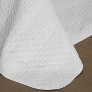 Kit: 1 Cobre-leito Casal + 2 porta-travesseiros Cetim 300 fios - Anafi Branco - Dui Design