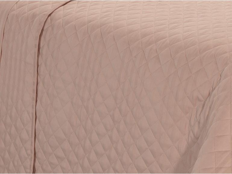 Kit: 1 Cobre-leito Solteiro + 1 porta-travesseiro Cetim 300 fios - Anafi Rosa Sepia - Dui Design