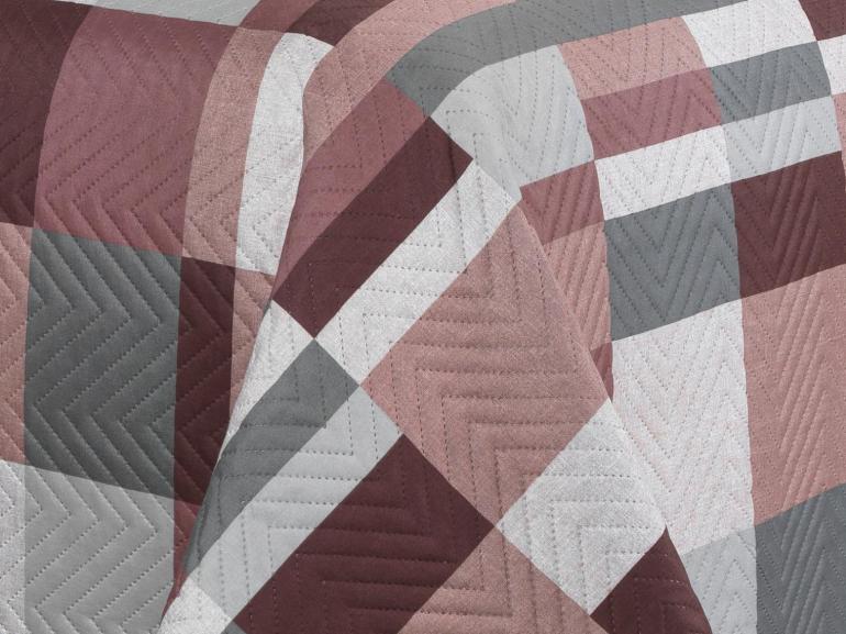 Kit: 1 Cobre-leito Queen Bouti de Microfibra Ultrasonic Estampada + 2 Porta-travesseiros - Andorra Noz Moscada - Dui Design