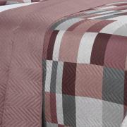 Kit: 1 Cobre-leito Queen Bouti de Microfibra Ultrasonic Estampada + 2 Porta-travesseiros - Andorra Noz Moscada - Dui Design