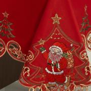Toalha de Mesa Natal com Bordado Richelieu Retangular 8 Lugares 160x270cm - Angelical Vermelho - Dui Design
