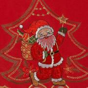 Trilho de Mesa Natal com Bordado Richelieu 45x170cm Avulso - Angelical Vermelho - Dui Design