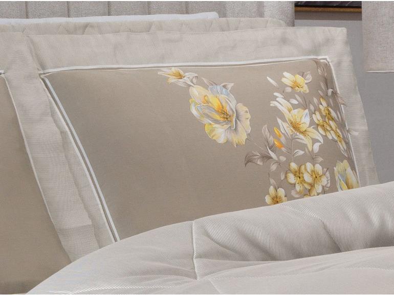 Jogo de Cama Queen Cetim 300 fios - Angelique Bege - Dui Design