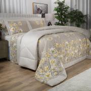 Edredom Queen Cetim 300 fios - Angelique Bege - Dui Design