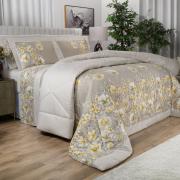 Edredom Queen Cetim 300 fios - Angelique Bege - Dui Design