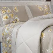 Edredom Queen Cetim 300 fios - Angelique Bege - Dui Design