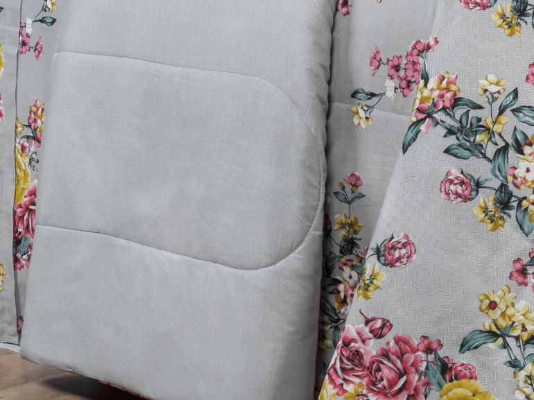 Edredom Casal 150 fios - Aparecida Cinza - Dui Design