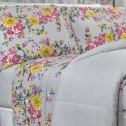 Edredom Casal 150 fios - Aparecida Cinza - Dui Design