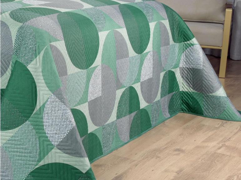 Kit: 1 Cobre-leito King Bouti de Microfibra Ultrasonic Estampada + 2 Porta-travesseiros - Apolo Confrei - Dui Design