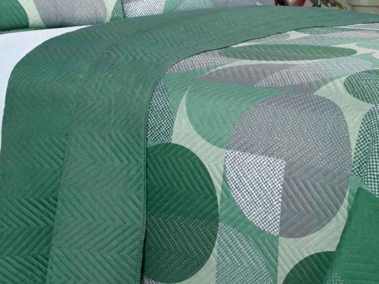 Kit: 1 Cobre-leito King Bouti de Microfibra Ultrasonic Estampada + 2 Porta-travesseiros - Apolo Confrei - Dui Design