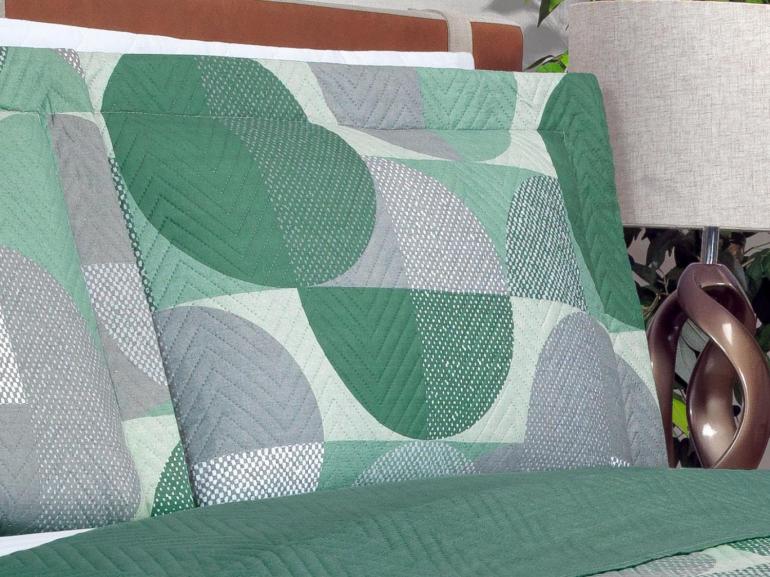 Kit: 1 Cobre-leito King Bouti de Microfibra Ultrasonic Estampada + 2 Porta-travesseiros - Apolo Confrei - Dui Design