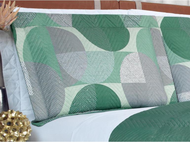 Kit: 1 Cobre-leito King Bouti de Microfibra Ultrasonic Estampada + 2 Porta-travesseiros - Apolo Confrei - Dui Design