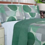 Kit: 1 Cobre-leito King Bouti de Microfibra Ultrasonic Estampada + 2 Porta-travesseiros - Apolo Confrei - Dui Design