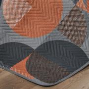 Kit: 1 Cobre-leito Queen Bouti de Microfibra Ultrasonic Estampada + 2 Porta-travesseiros - Apolo Cinza - Dui Design