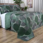 Kit: 1 Cobre-leito Queen Bouti de Microfibra Ultrasonic Estampada + 2 Porta-travesseiros - Apolo Confrei - Dui Design