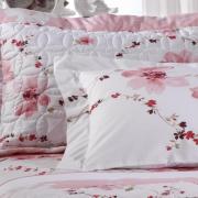 Enxoval King com Cobre-leito 7 peas Percal 200 fios 100% Algodo - Aquarela Rosa - Corttex