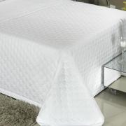Kit: 1 Cobre-leito Casal + 2 porta-travesseiros Cetim 300 fios 100% Algodo - Argo Branco - Dui Design