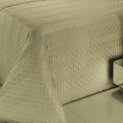 Kit: 1 Cobre-leito King + 2 porta-travesseiros Cetim 300 fios 100% Algodo - Arizona Caqui - Dui Design