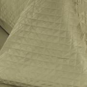 Kit: 1 Cobre-leito King + 2 porta-travesseiros Cetim 300 fios 100% Algodo - Arizona Caqui - Dui Design