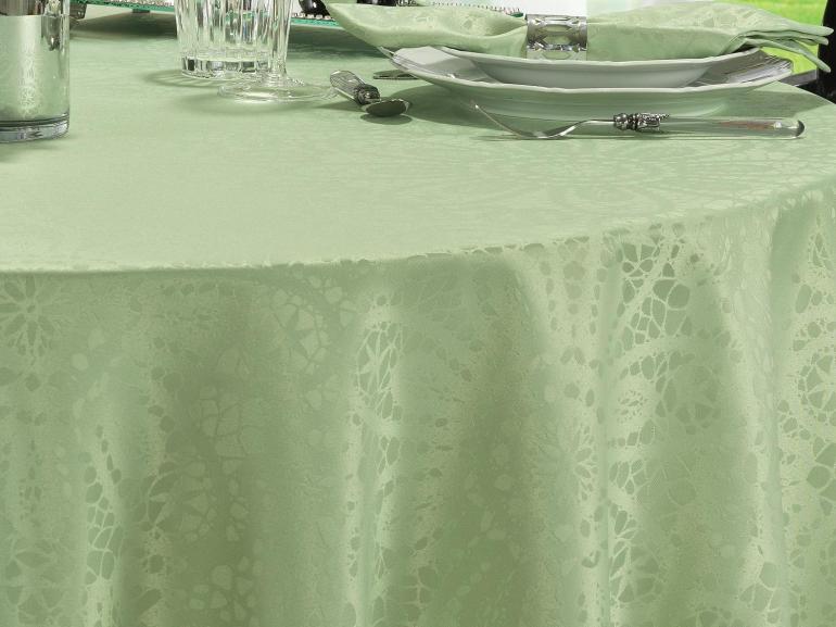 Toalha de Mesa Fácil de Limpar Redonda 220cm - Artesian Verde Claro - Dui Design