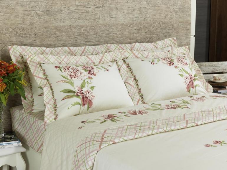Enxoval Casal com Capa de Edredom 7 peas Percal 200 fios 100% Algodo - Arthemis - Dui Design