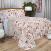 Kit: 1 Cobre-leito King Bouti de Microfibra Ultrasonic Estampada + 2 Porta-travesseiros - Astrid Vintage - Dui Design