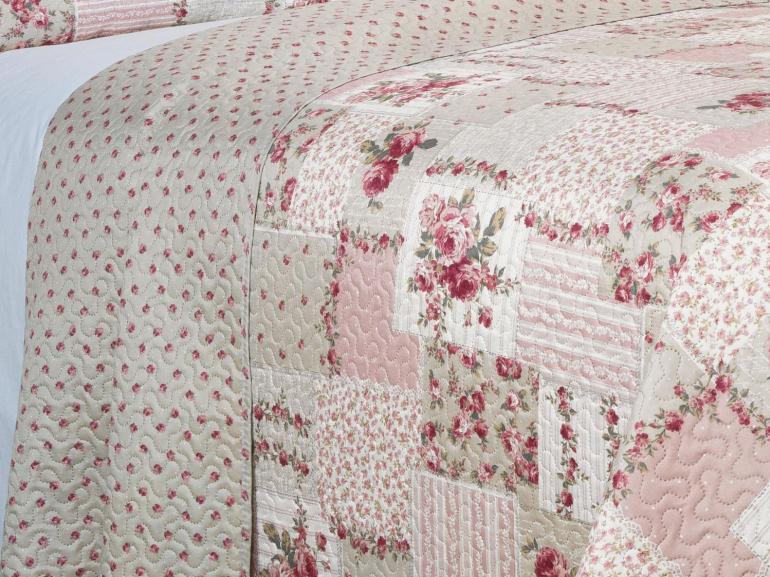 Kit: 1 Cobre-leito King Bouti de Microfibra Ultrasonic Estampada + 2 Porta-travesseiros - Astrid Vintage - Dui Design