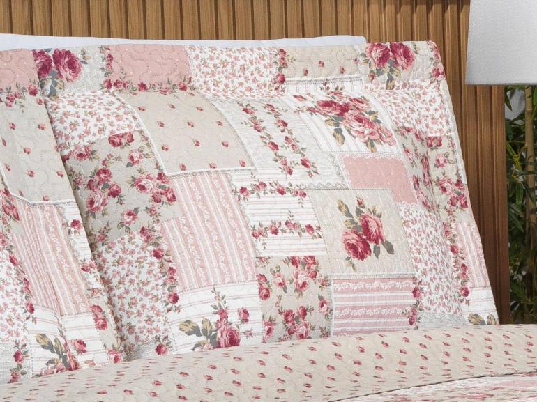 Kit: 1 Cobre-leito King Bouti de Microfibra Ultrasonic Estampada + 2 Porta-travesseiros - Astrid Vintage - Dui Design