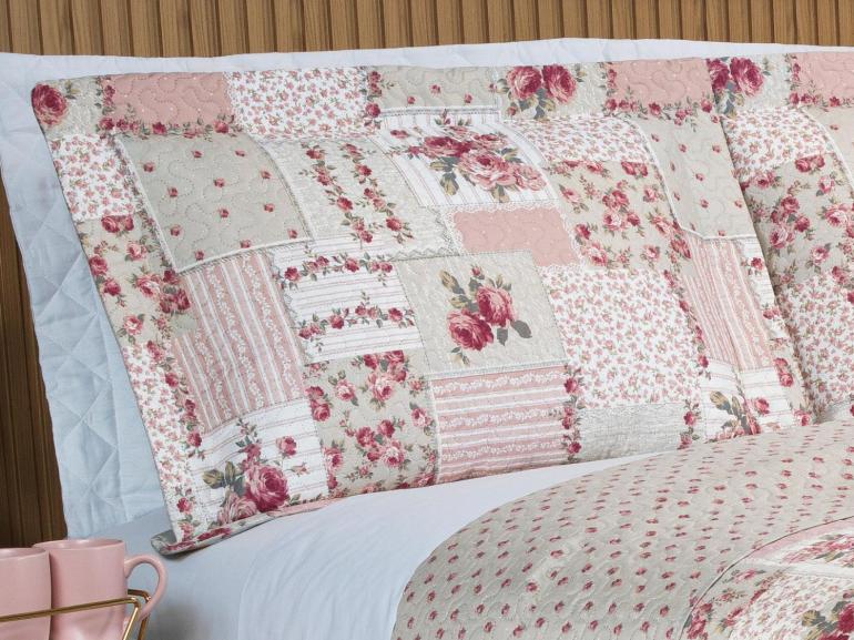 Kit: 1 Cobre-leito King Bouti de Microfibra Ultrasonic Estampada + 2 Porta-travesseiros - Astrid Vintage - Dui Design