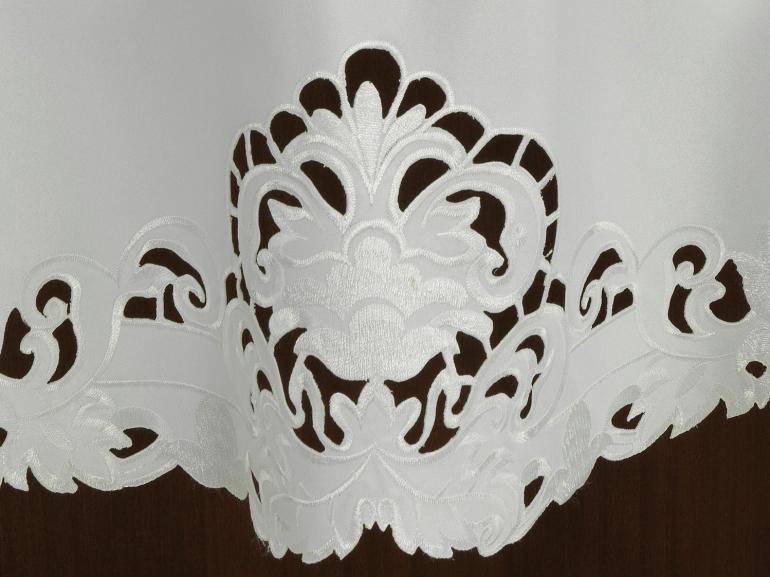 Toalha de Mesa com Bordado Richelieu Redonda 180cm - Atena Branco - Dui Design
