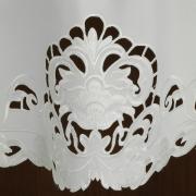Toalha de Mesa com Bordado Richelieu Redonda 180cm - Atena Branco - Dui Design