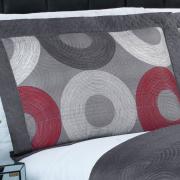 Kit: 1 Cobre-leito King Bouti de Microfibra Ultrasonic Estampada + 2 Porta-travesseiros - Atlanta Cinza - Dui Design
