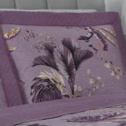 Kit: 1 Cobre-leito King Bouti de Microfibra Ultrasonic Estampada + 2 Porta-travesseiros - Atlantica Aubergine - Dui Design