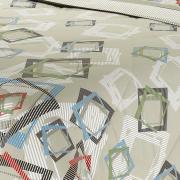 Kit: 1 Cobre-leito Casal + 2 Portas-travesseiro 150 fios 100% Algodo - Atrium Taupe - Dui Design