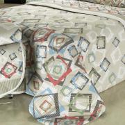 Kit: 1 Cobre-leito Solteiro + 1 Porta-travesseiro 150 fios 100% Algodo - Atrium Taupe - Dui Design