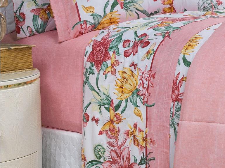 Edredom King Percal 180 fios - Aurea Rosa Velho - Dui Design