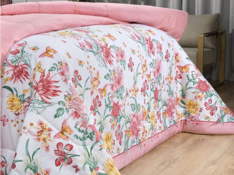 Edredom King Percal 180 fios - Aurea Rosa Velho - Dui Design