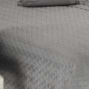 Kit: 1 Cobre-leito Solteiro + 1 porta-travesseiro Cetim 500 fios 100% Algodo - Axcel Grafite - Dui Design