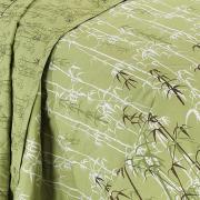 Kit: 1 Cobre-leito Solteiro + 1 Porta-travesseiro Percal 200 fios 100% Algodo - Bamboo Verde - Dui Design