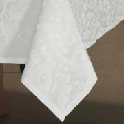 Toalha de Mesa Fácil de Limpar Quadrada 8 Lugares 220x220cm - Baroque Branco - Dui Design
