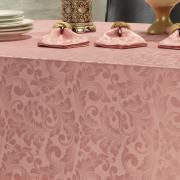 Toalha de Mesa Fcil de Limpar Retangular 6 Lugares 160x220cm - Baroque Rosa Velho - Dui Design