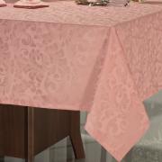 Toalha de Mesa Fcil de Limpar Retangular 6 Lugares 160x220cm - Baroque Rosa Velho - Dui Design