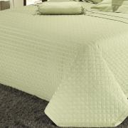 Kit: 1 Cobre-leito King + 2 porta-travesseiros Cetim 500 fios 100% Algodo - Bartolo Verde - Dui Design