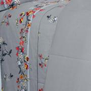 Jogo de Cama King Percal 200 fios - Beatrice Cinza - Dui Design