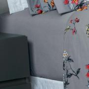 Jogo de Cama King Percal 200 fios - Beatrice Cinza - Dui Design